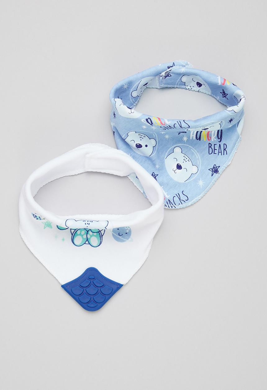 Character Group - Space bear bandana bibs - blue