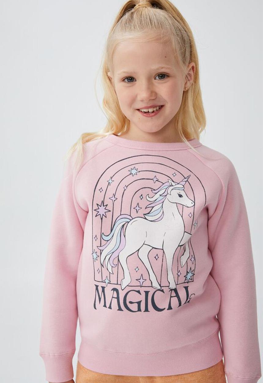 Cotton On - Mila crew - marshmallow/unicorn