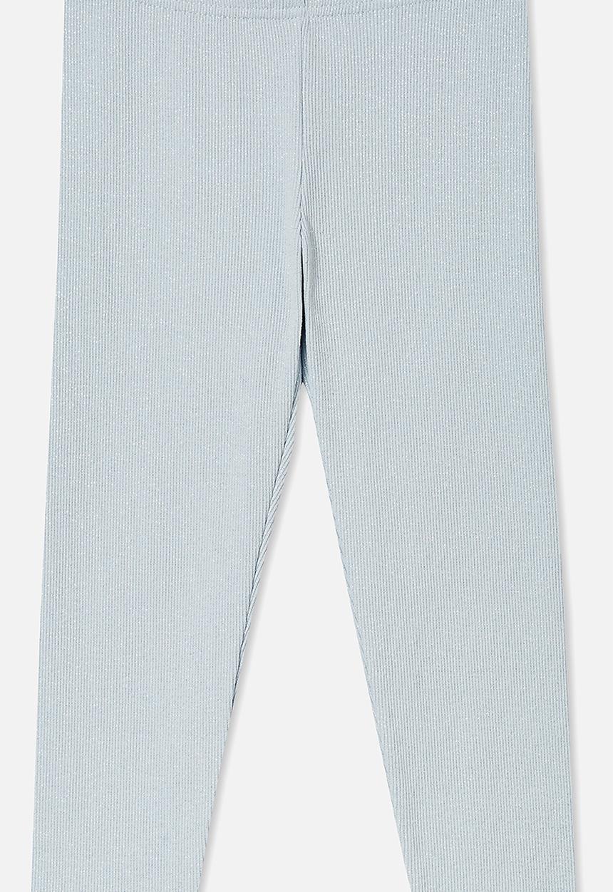 Cotton On - Huggie tights - frosty blue & sparkle rib