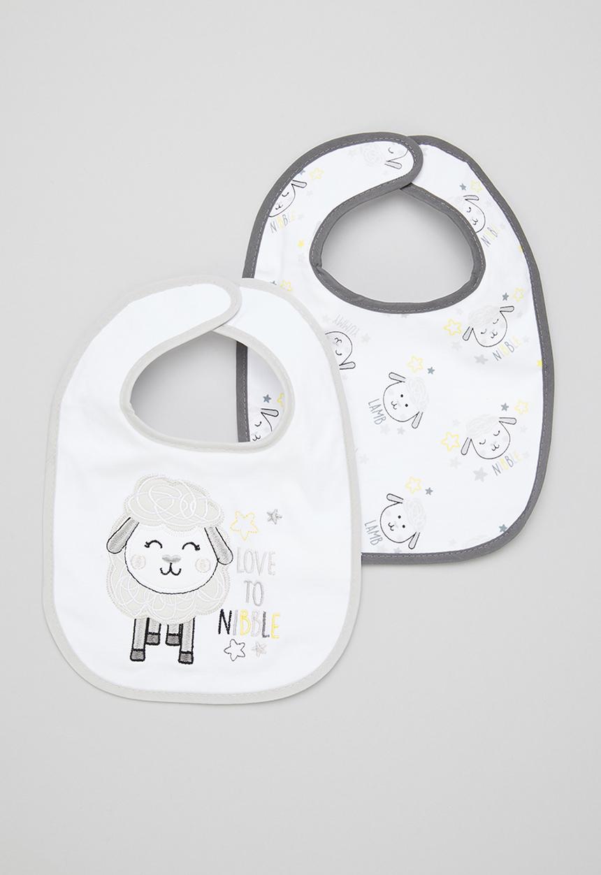 Character Group - 2-Pack jersey bibs - white/grey