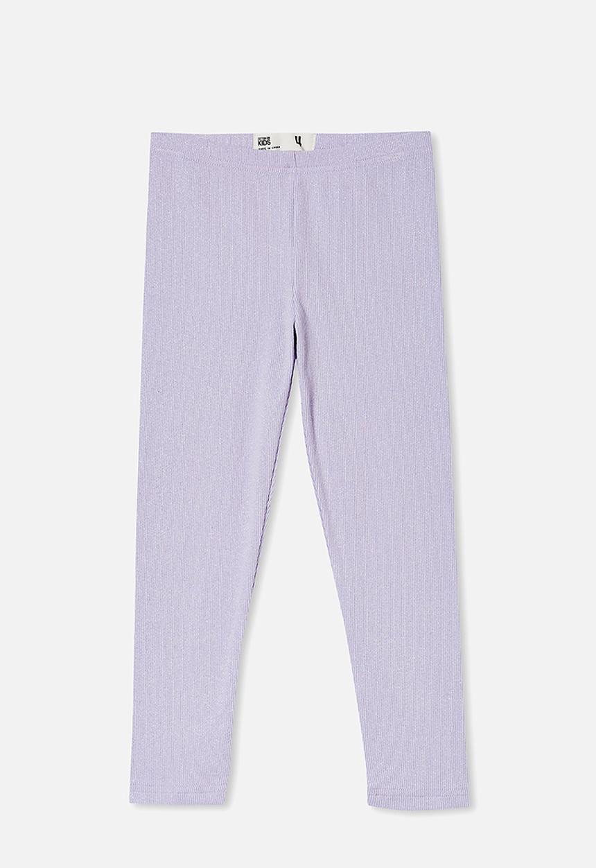 Cotton On - Huggie tights - smokey lilac & sparkle rib