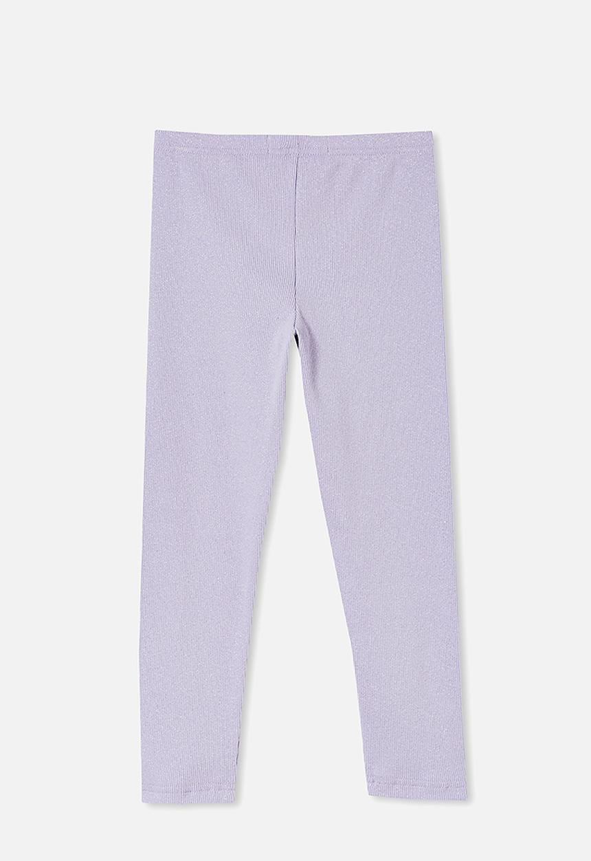 Cotton On - Huggie tights - smokey lilac & sparkle rib