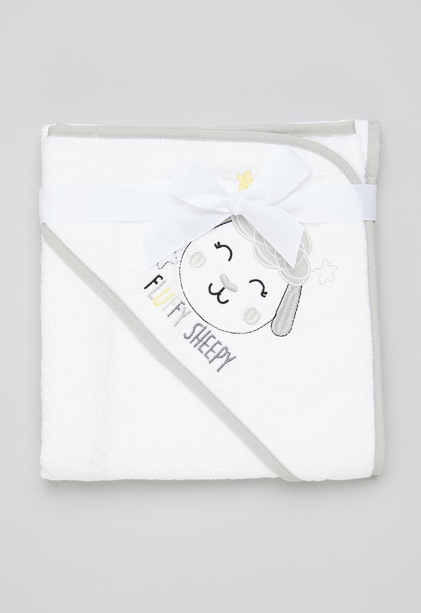 Character Group - Sheep hooded towel - white/grey