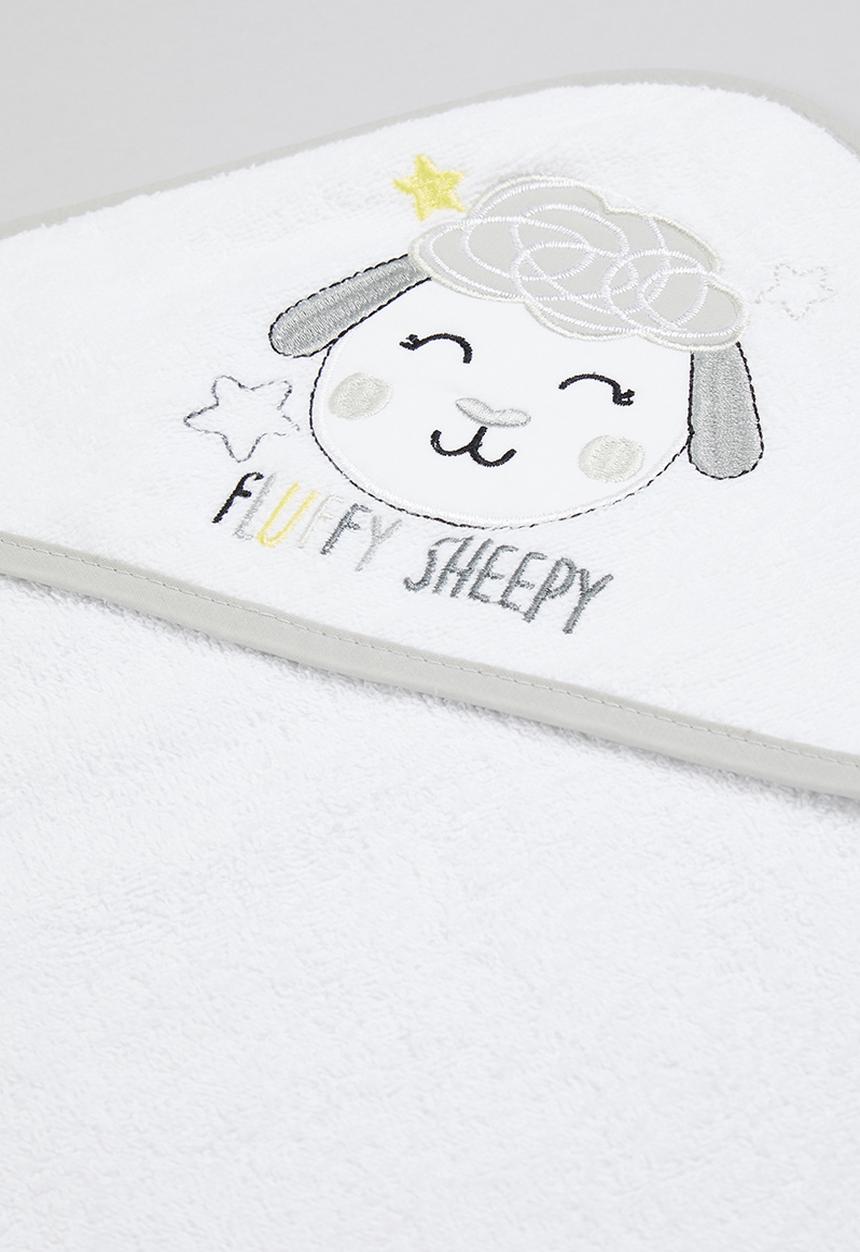 Character Group - Sheep hooded towel - white/grey