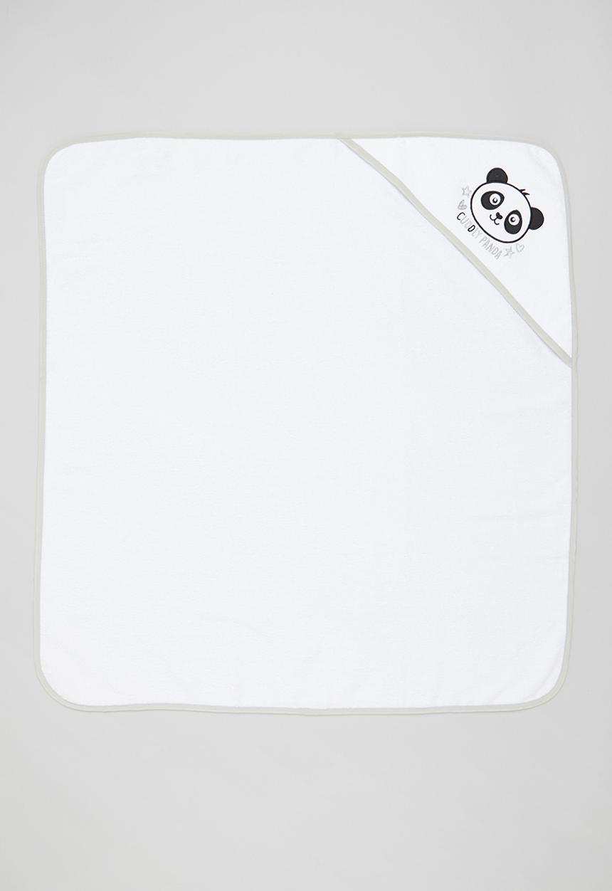 Character Group - Panda hooded towel - white/grey
