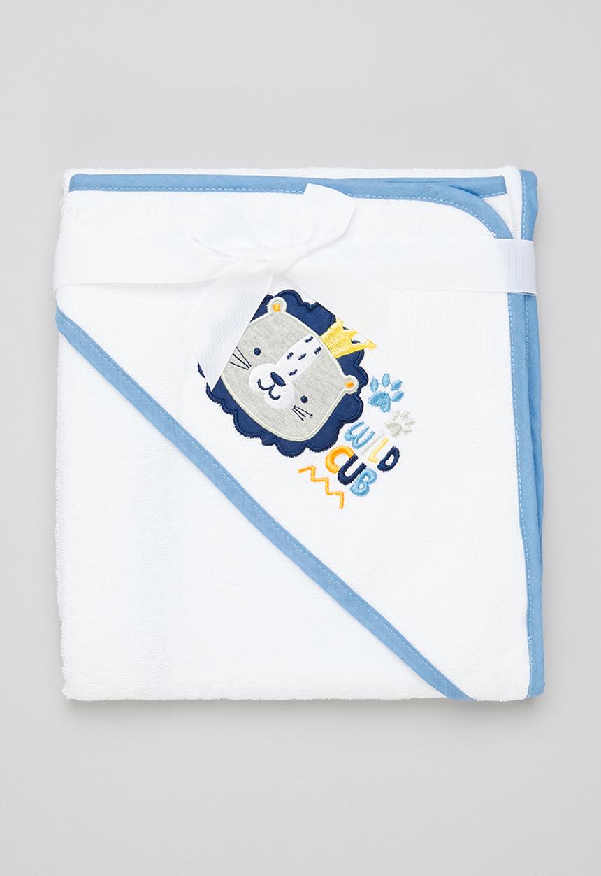 Character Group - Wild cub hooded towel - white