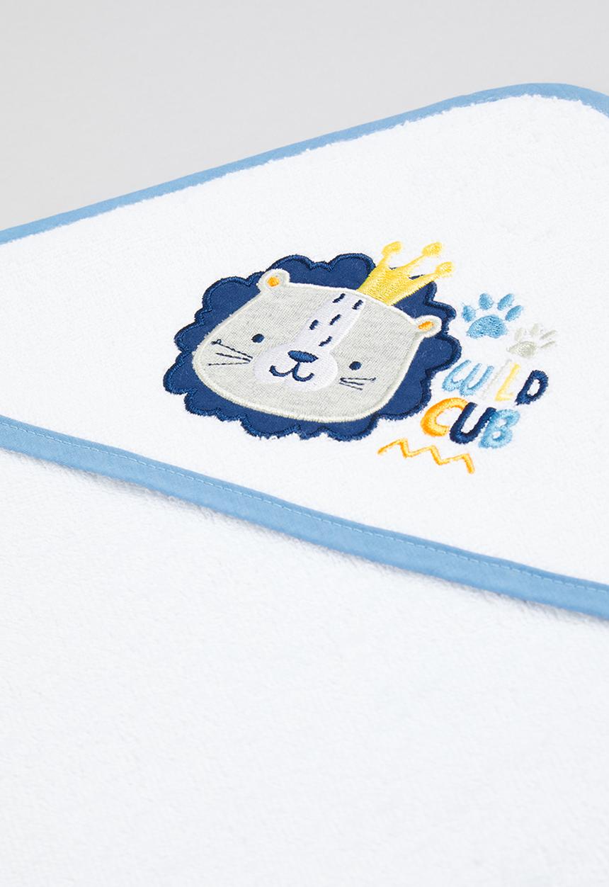 Character Group - Wild cub hooded towel - white