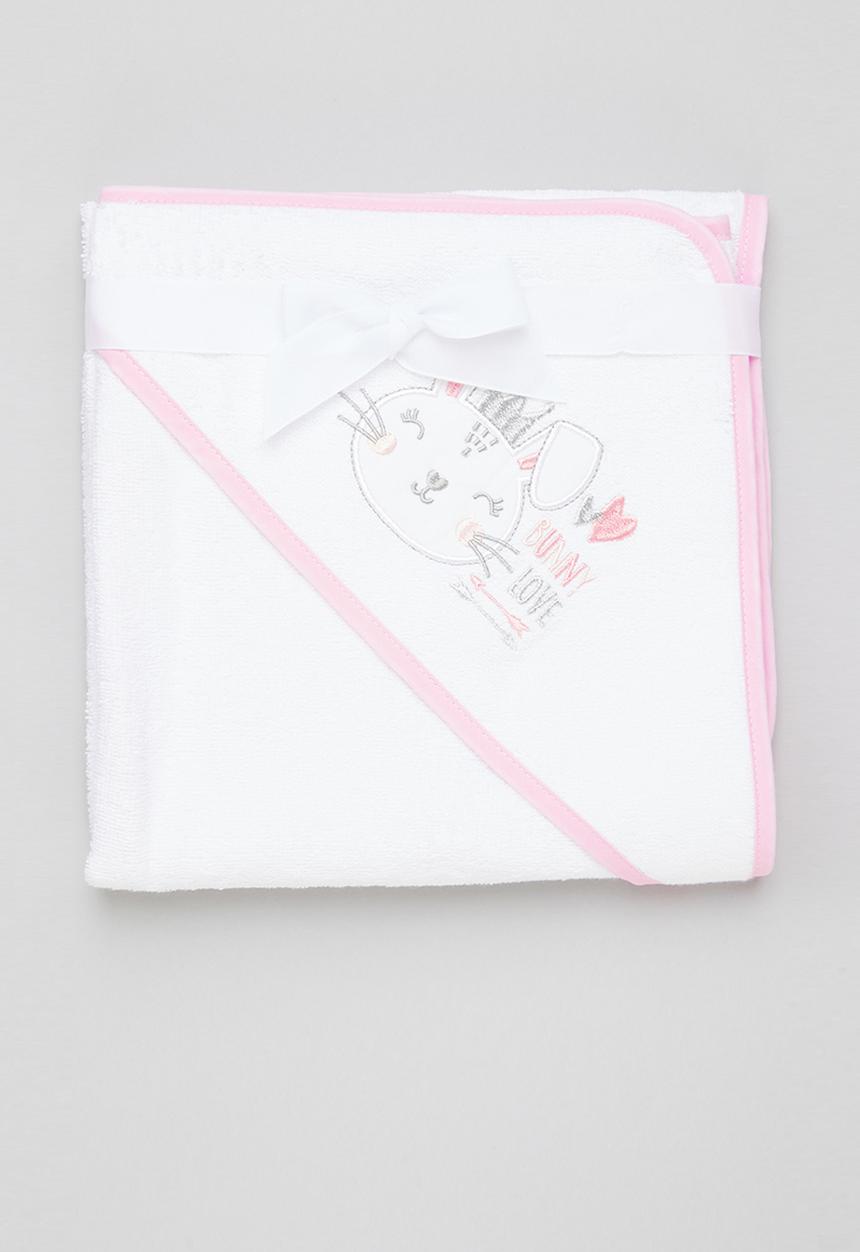 Character Group - Bunny hooded towel - white/pink