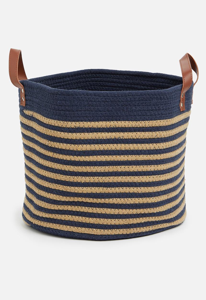 Sixth Floor - Lizo storage basket - natural & navy
