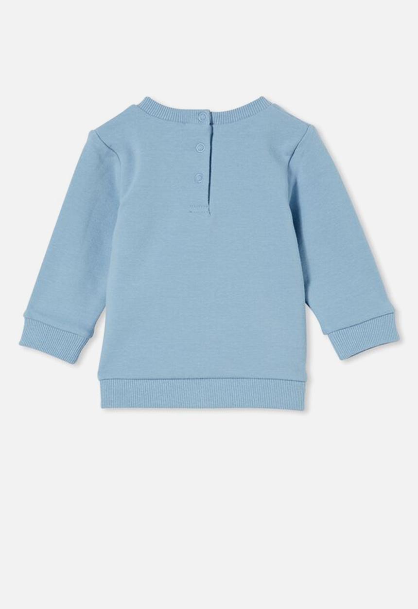 Cotton On - Bobbi sweater lcn - lcn wb dusty blue/yogi bear camping
