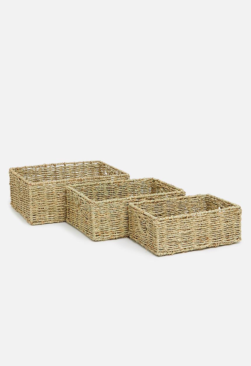 Sixth Floor - Miso heart storage set of 3 - natural