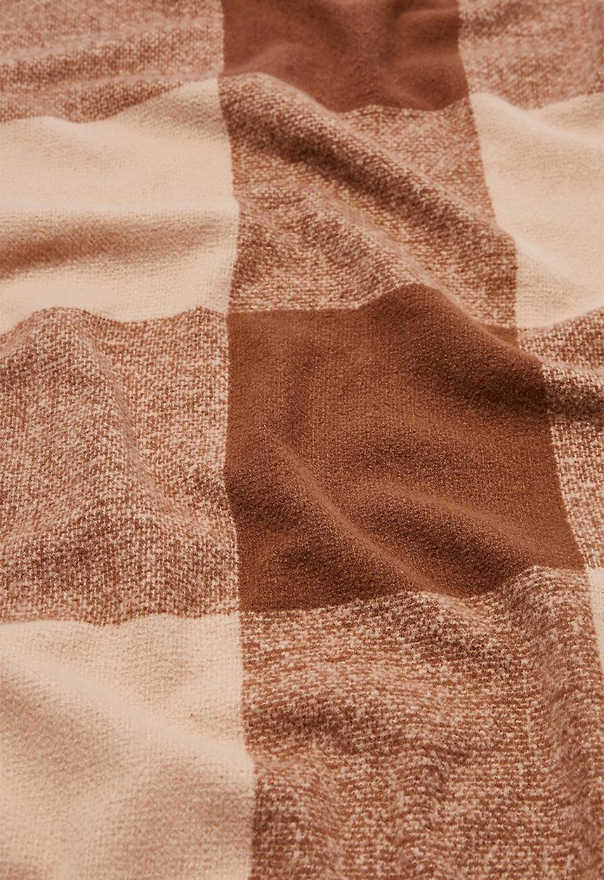 Rubi - Brady blanket scarf - oversized check neutral
