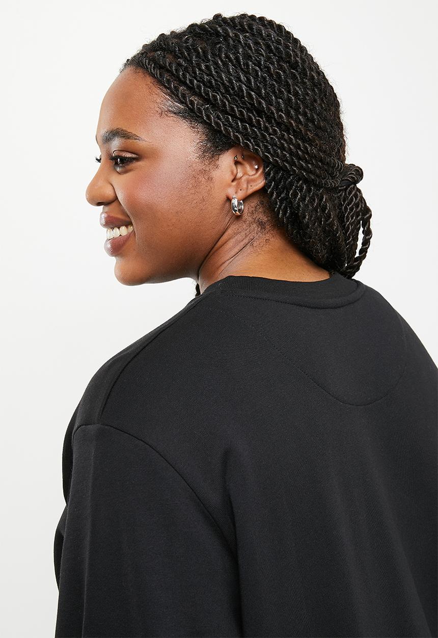 POLO - Plus woman logo sweater - black