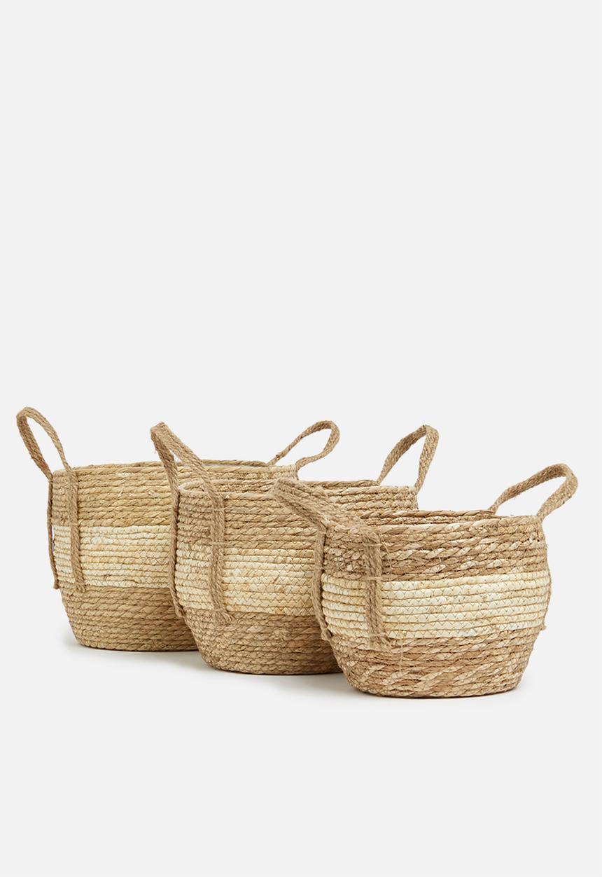 Sixth Floor - Miro planter set of 3 - cream
