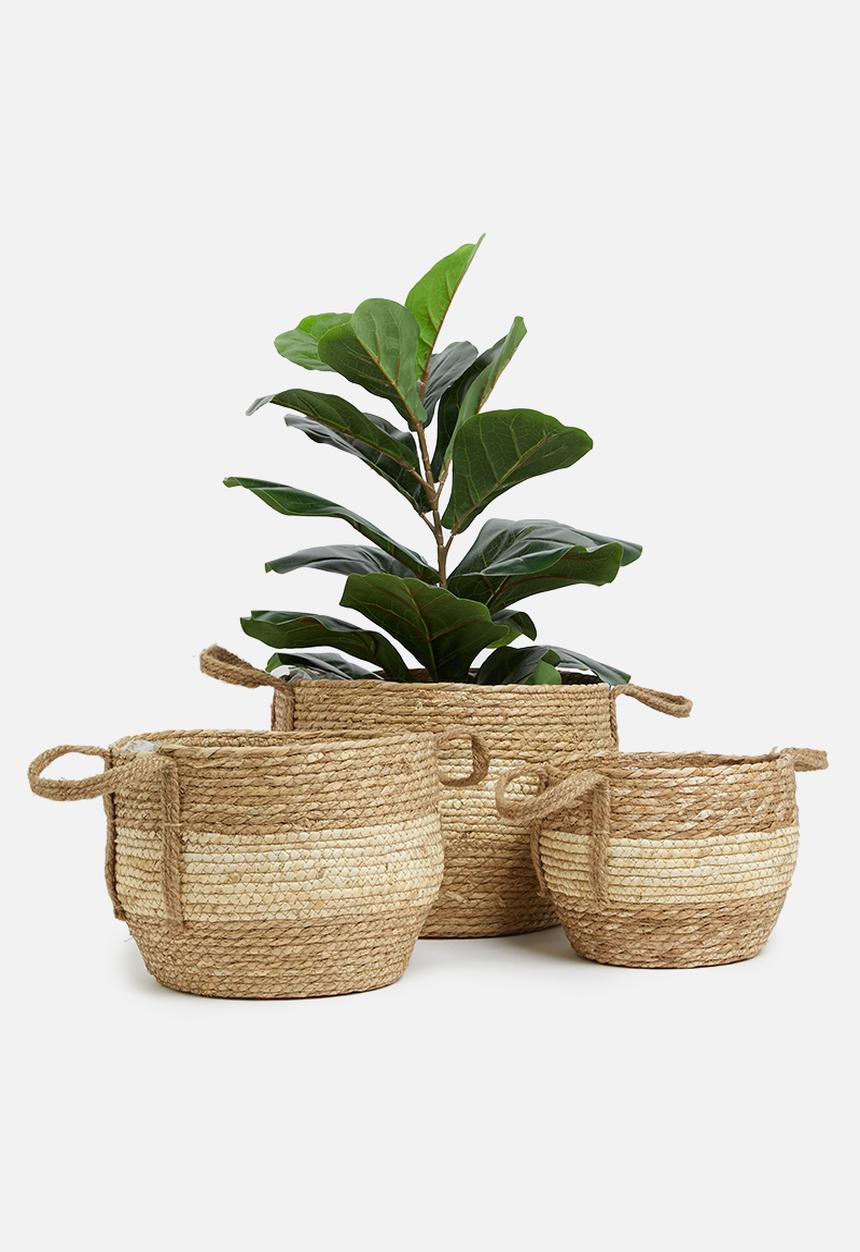 Sixth Floor - Miro planter set of 3 - cream