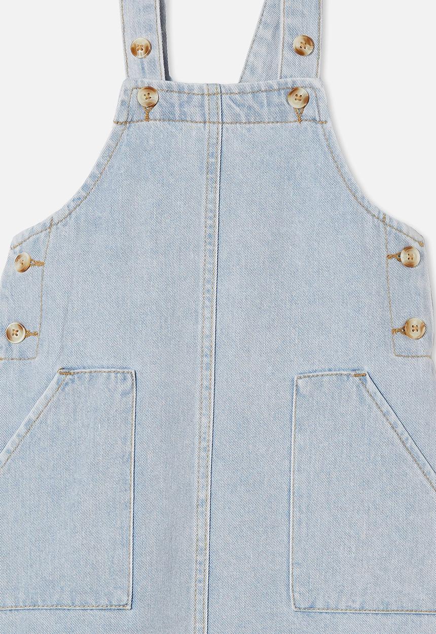 Cotton On - Nora denim pinafore - bleach wash
