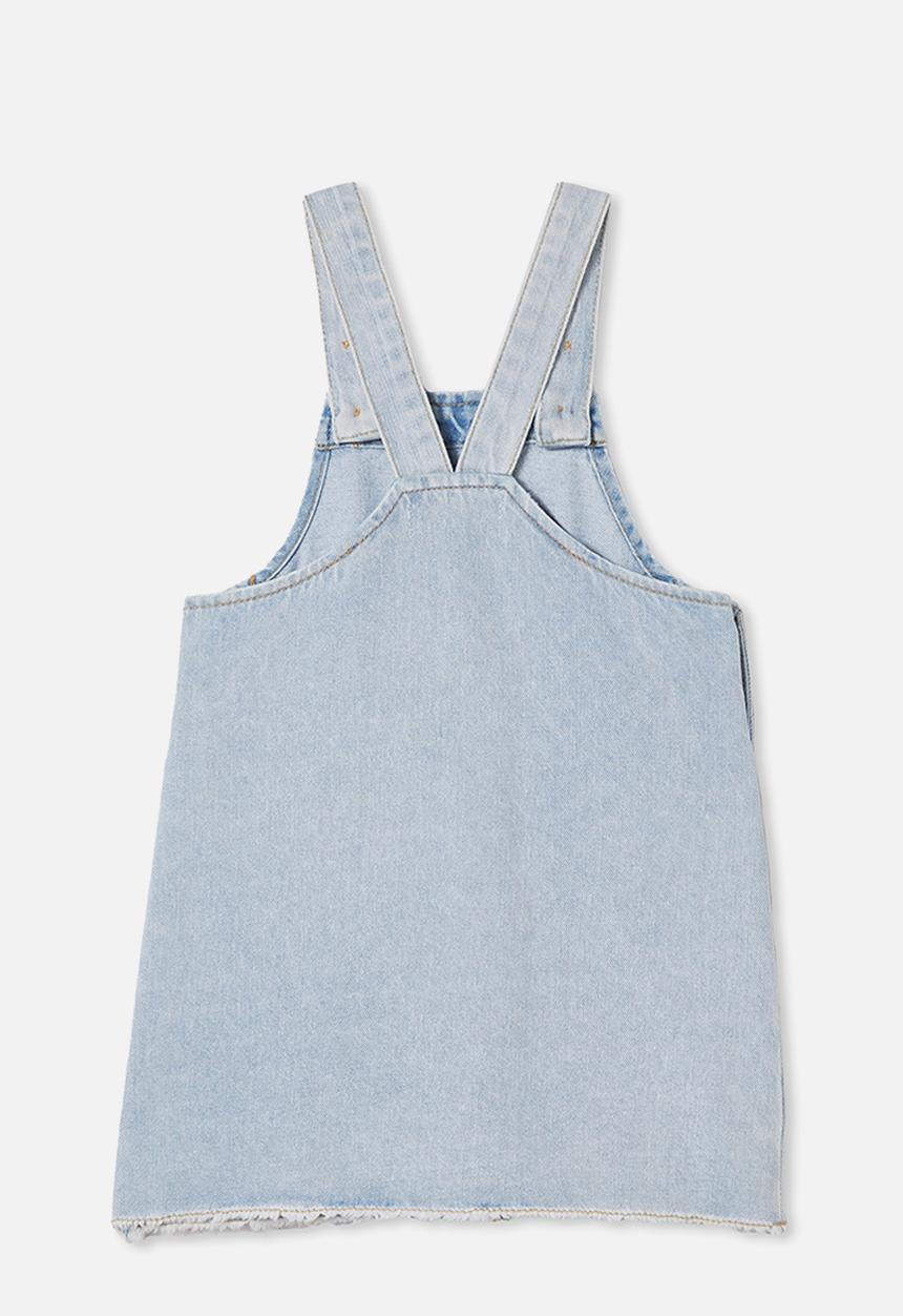 Cotton On - Nora denim pinafore - bleach wash
