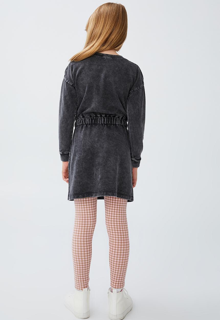 Cotton On - Ella long sleeve dress - black wash