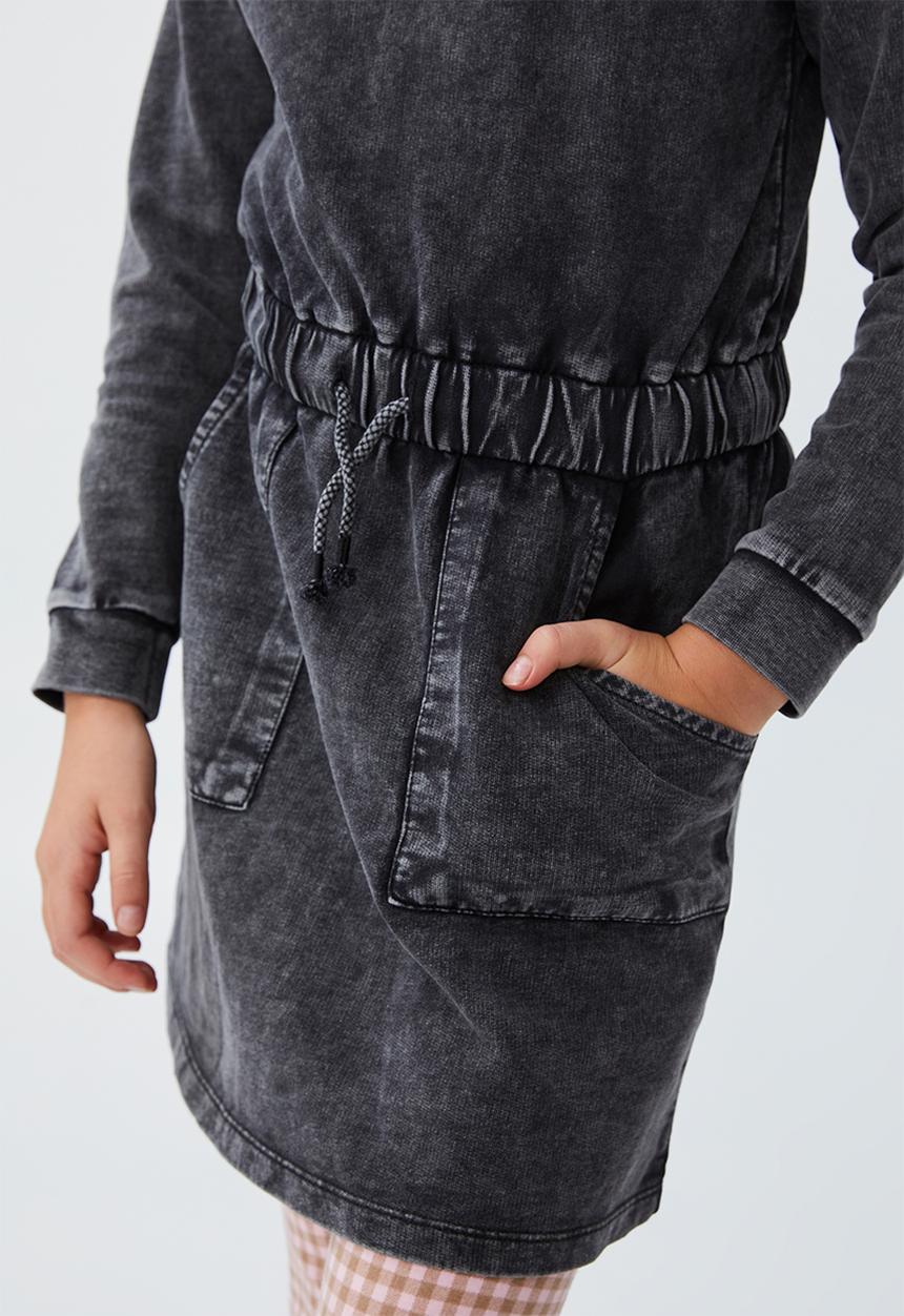 Cotton On - Ella long sleeve dress - black wash
