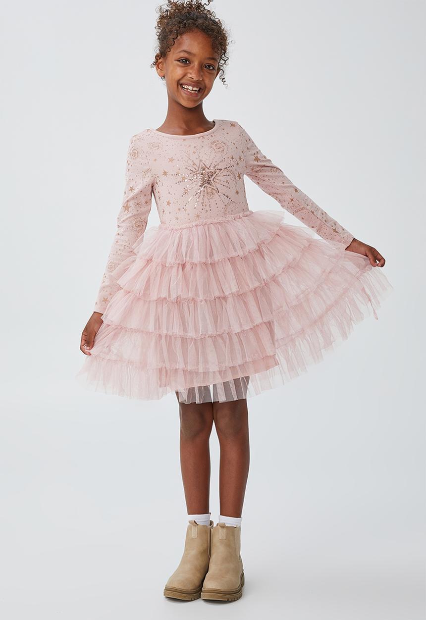 Cotton On - Iris long sleeve dress - dusty pink 