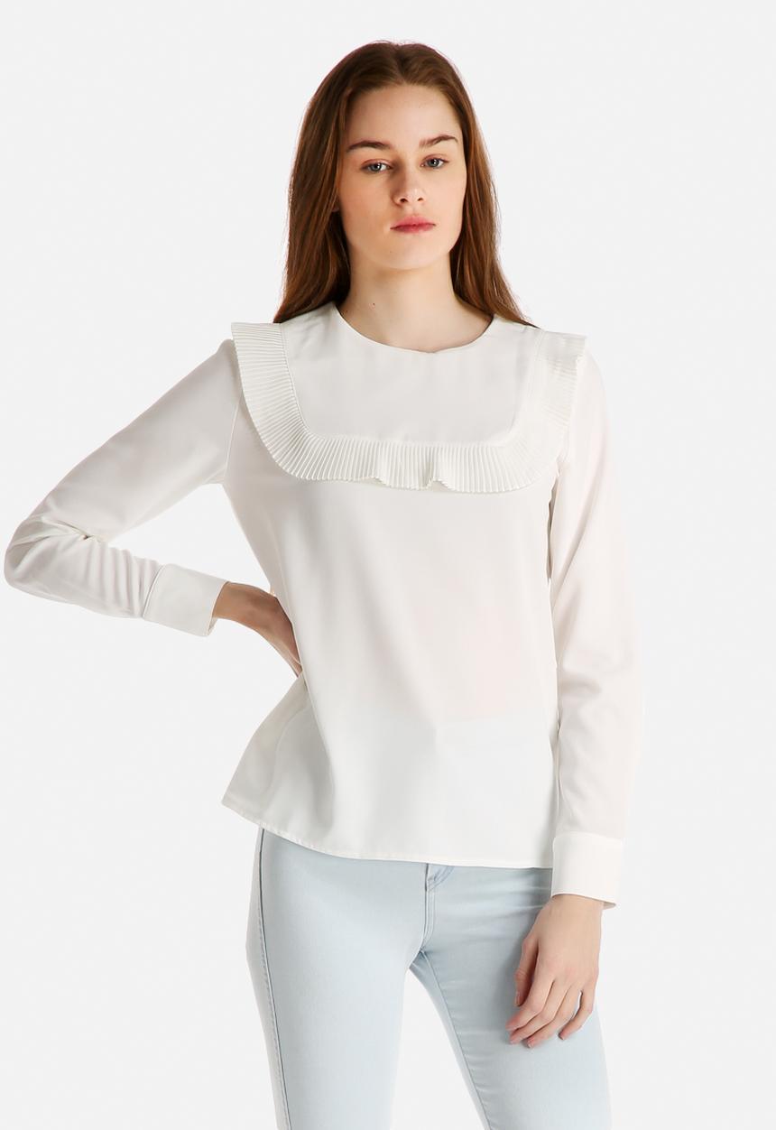 Dahlia - Pleated Bib Detail Blouse