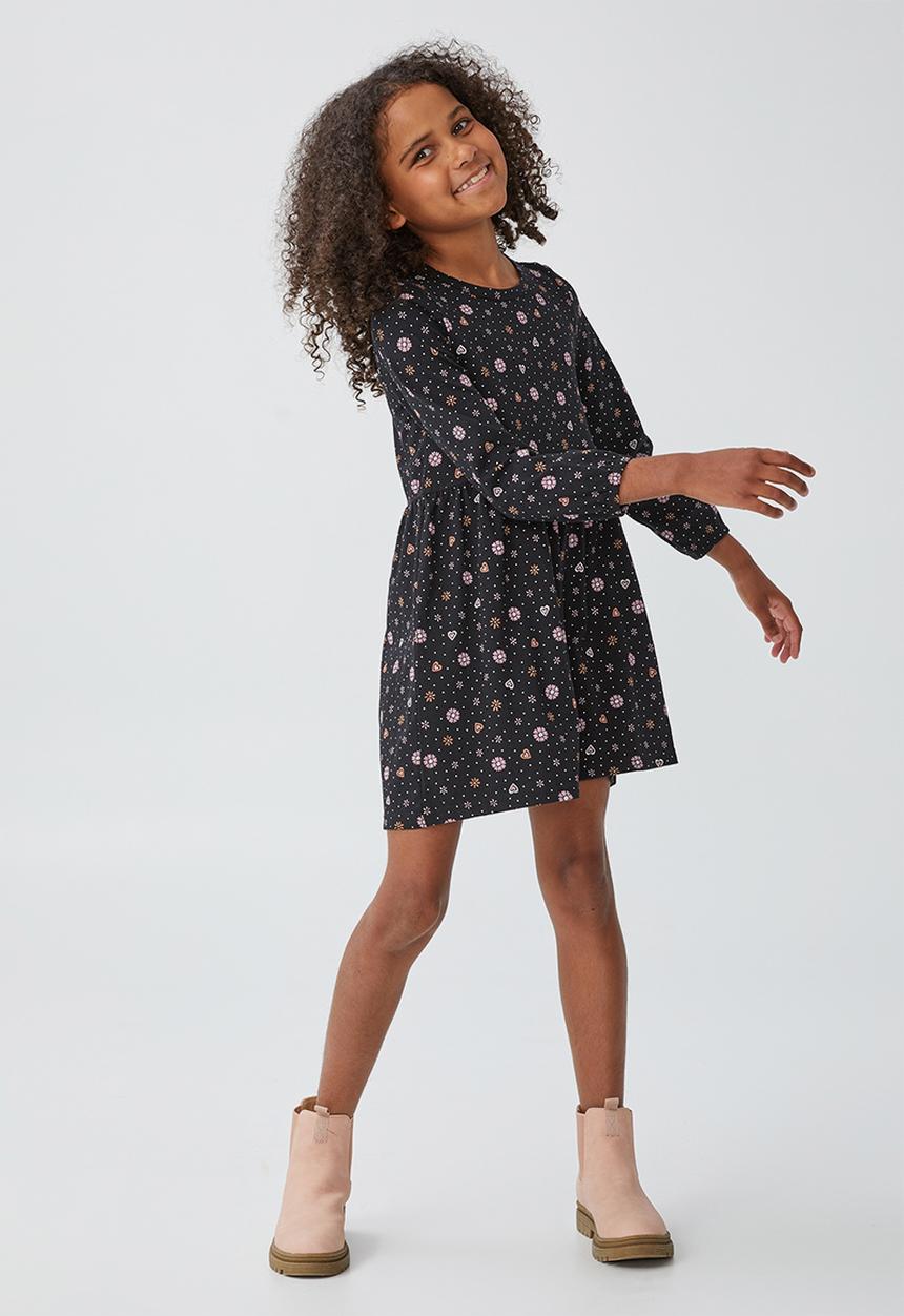 Cotton On - Savannah long sleeve dress - black 