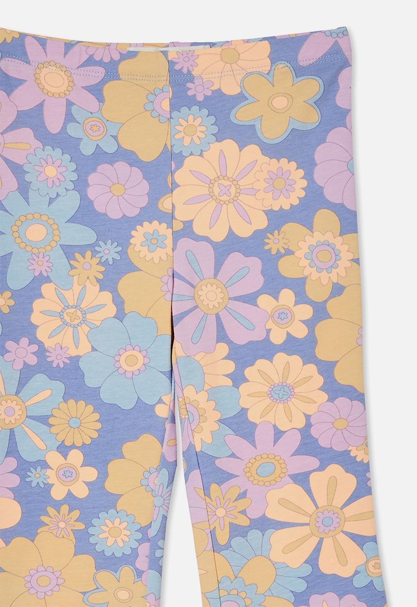 Cotton On - Francine flare pant - violet surf/wanda floral
