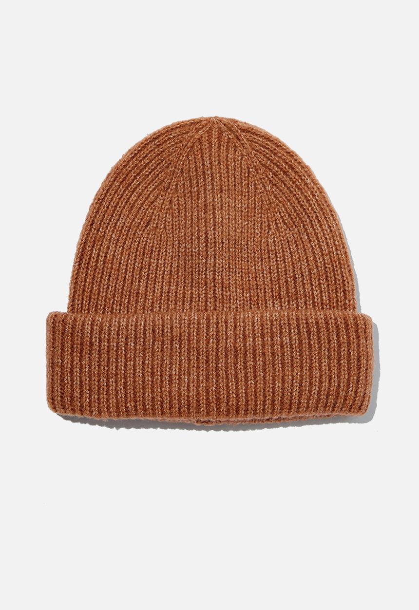 Rubi - Racquel ribbed beanie - bronzed brown