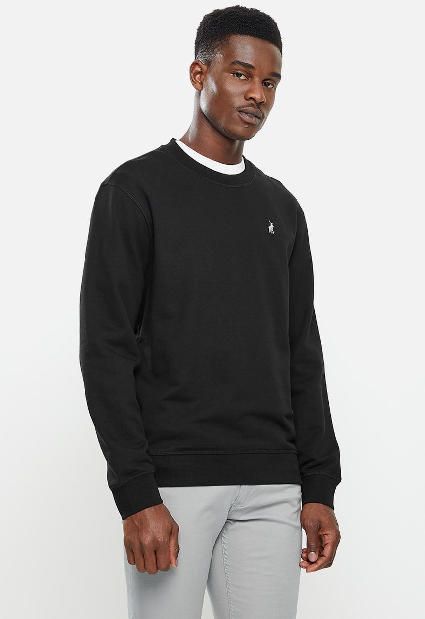 POLO - Men crew fleece sweat - black