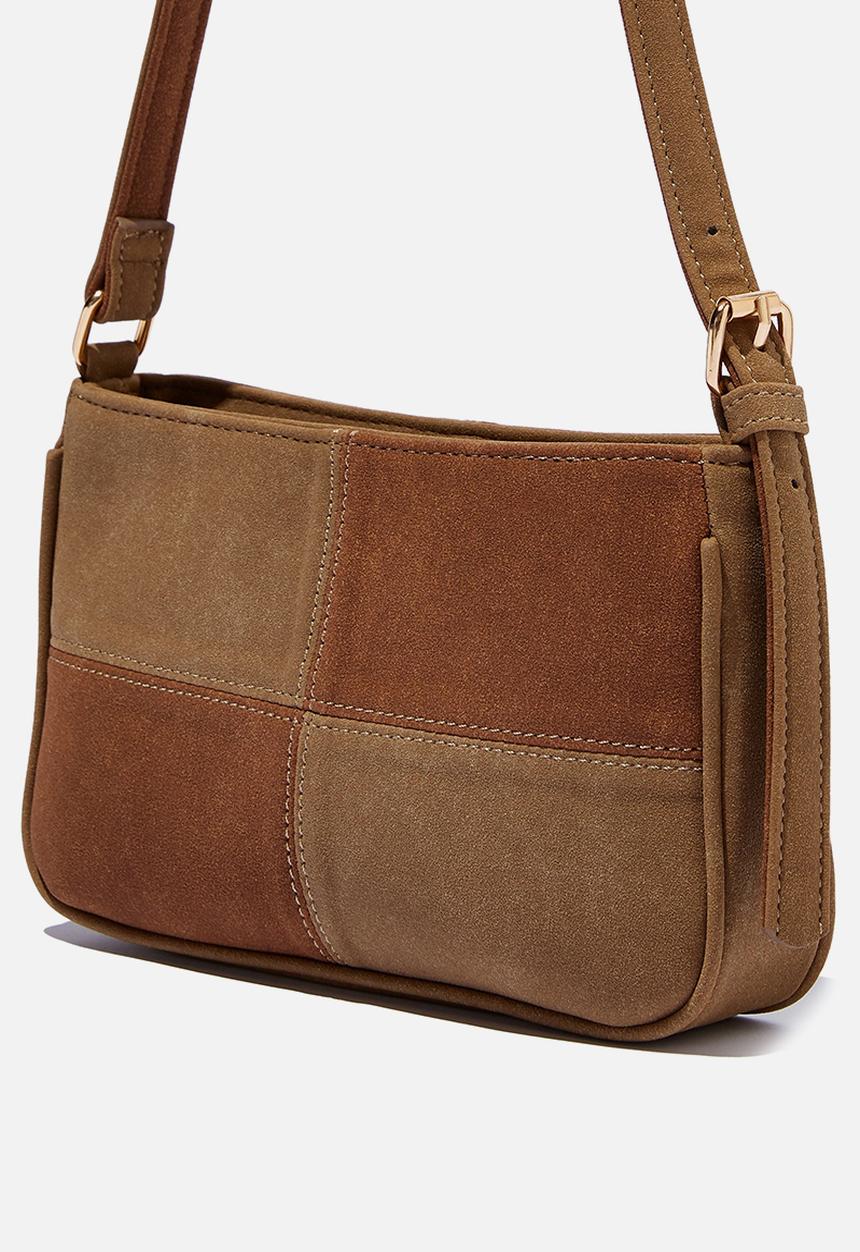 Rubi - Lexi underarm bag - tan patchwork