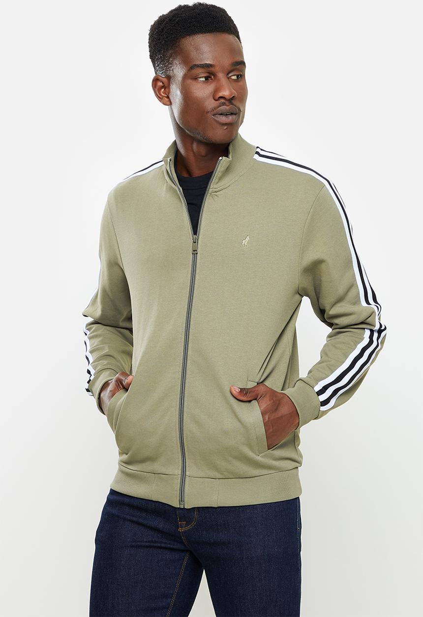 POLO - Men full zip funnel sweat - fatigue