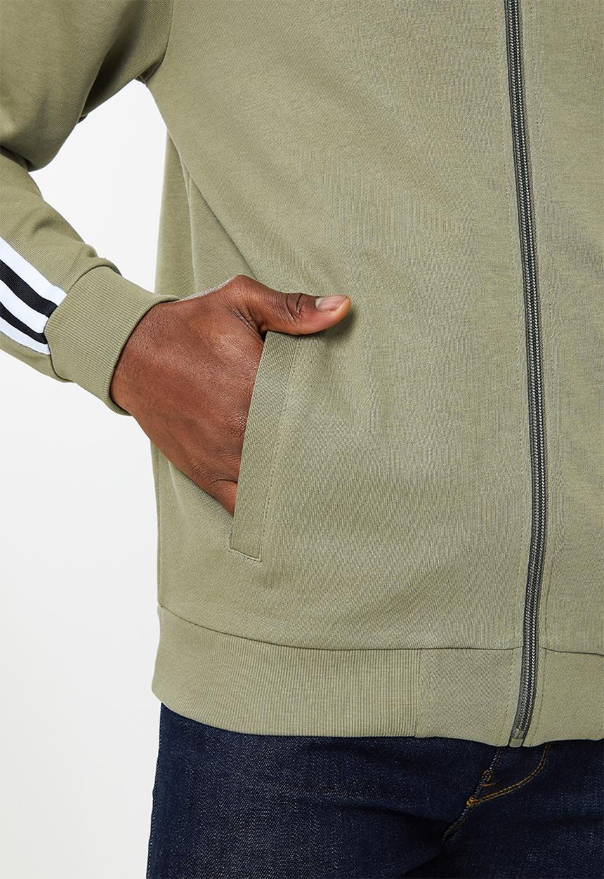 POLO - Men full zip funnel sweat - fatigue