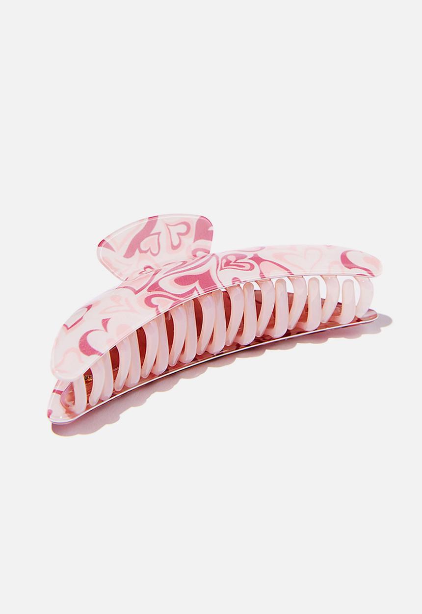Rubi - Isla hair claw - pink hearts