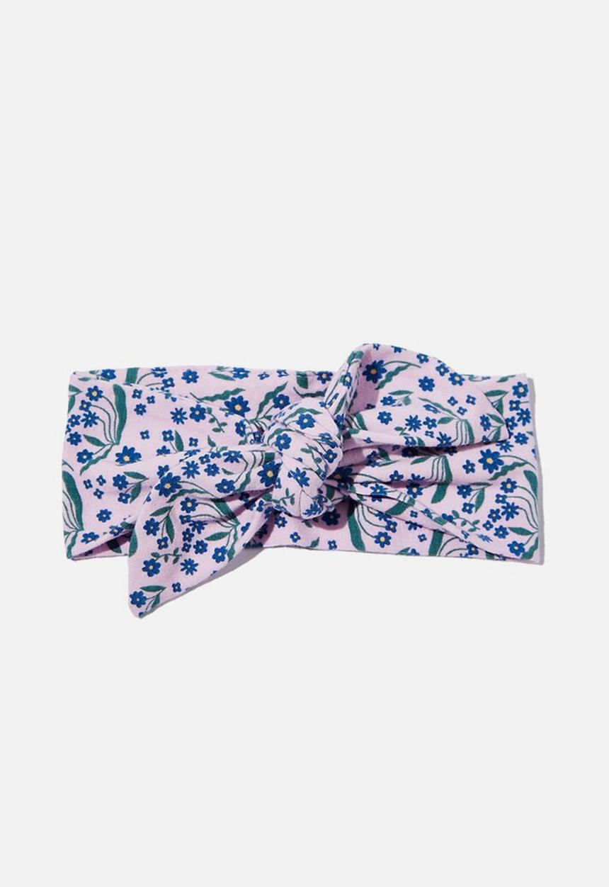 Cotton On - The tie headband - pale violet/daisy garden