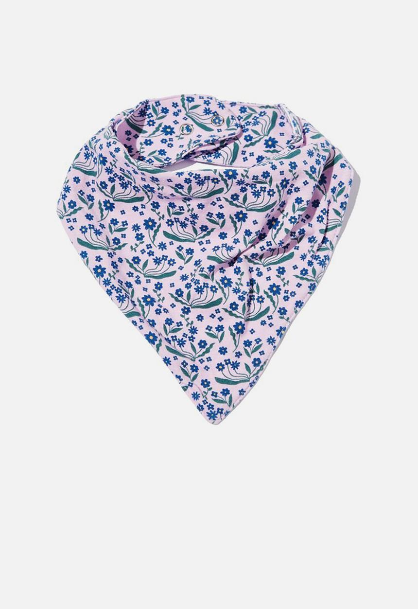 Cotton On - The bandana bib - pale violet & daisy garden