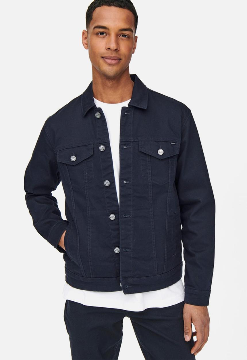 Only & Sons - Coin colour trucker - navy