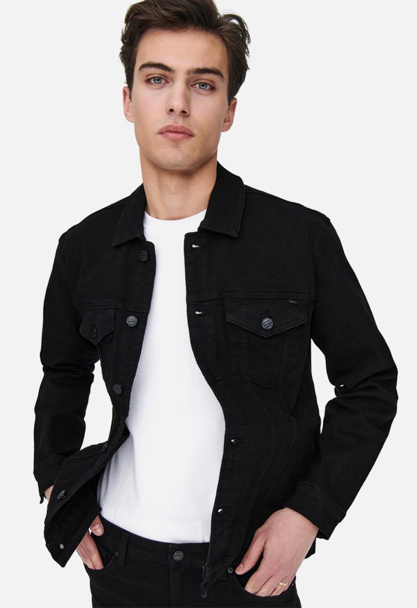 Only & Sons - Coin colour trucker - black