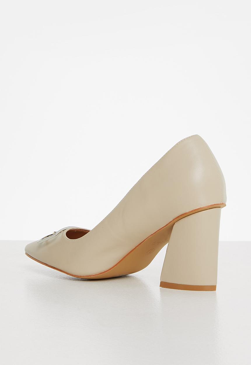 POLO - Basic block heel - cream