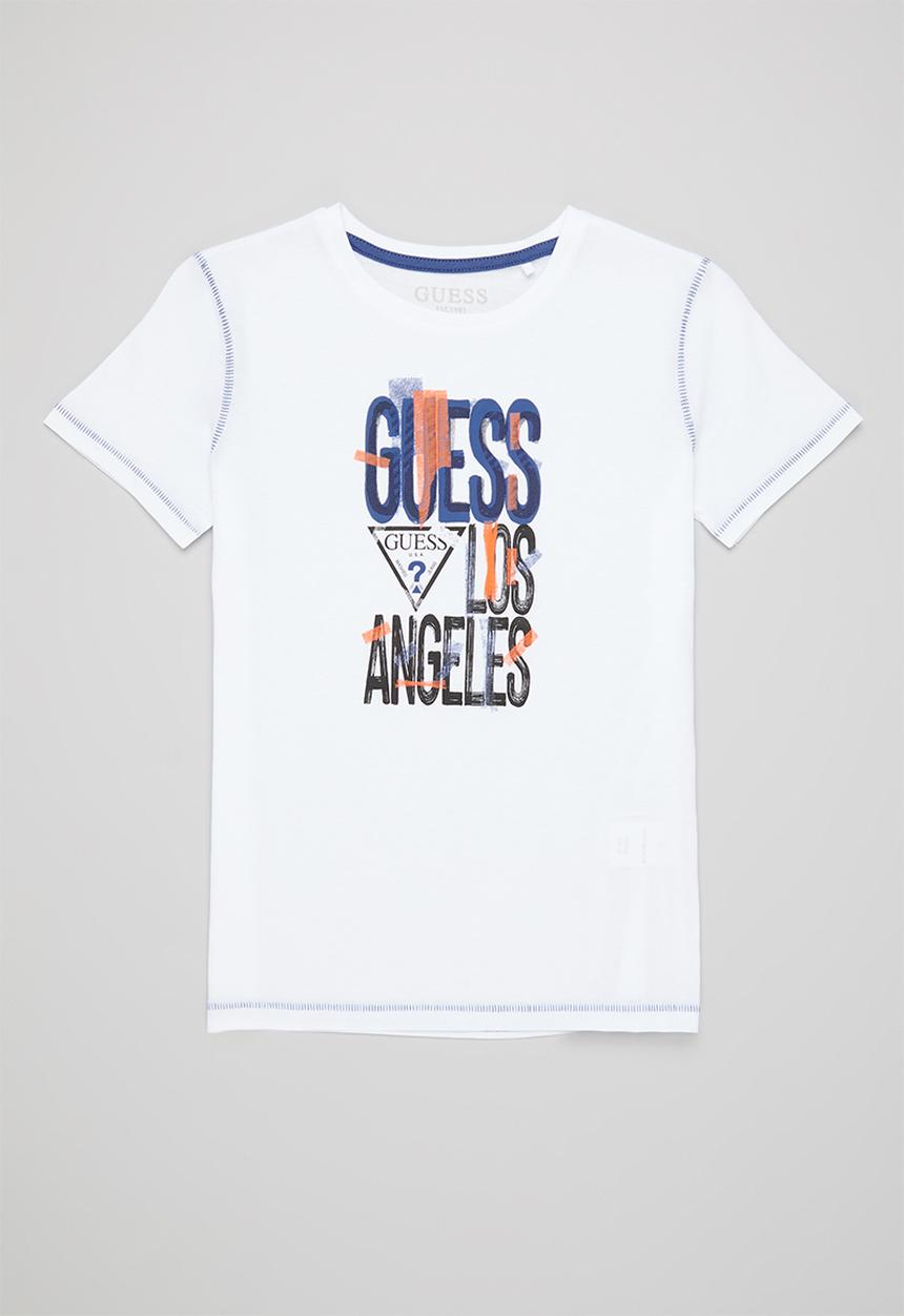 GUESS - Short sleeve guess los angeles tee - pure white