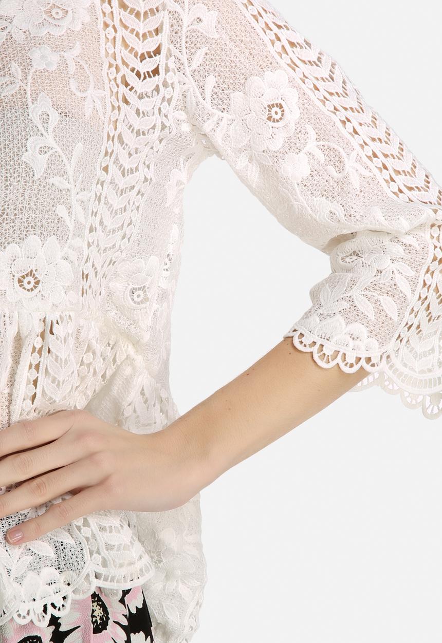 Dahlia - Boho Smock Top in Lace