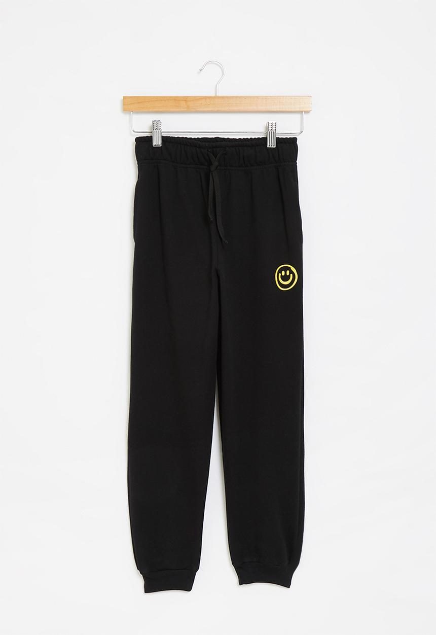 Superbalist - Boys smiley jogger - black