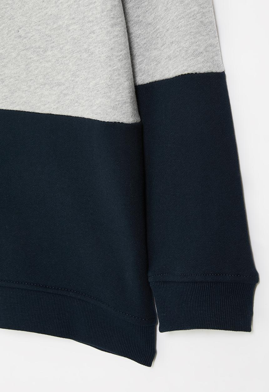 POLO - Boys colour blocked crew neck sweater - light blue