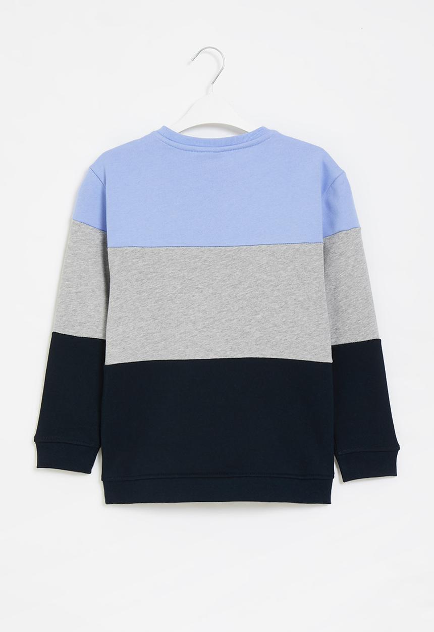 POLO - Boys colour blocked crew neck sweater - light blue