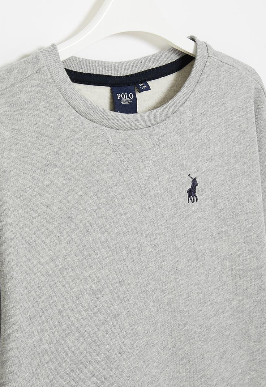 POLO - Boys classic crew neck sweater - grey