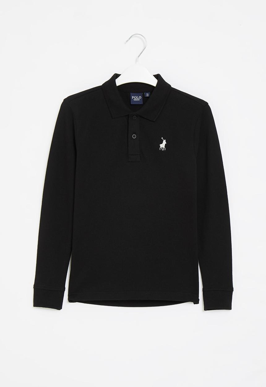 POLO - Boys classic long sleeve golfer - black