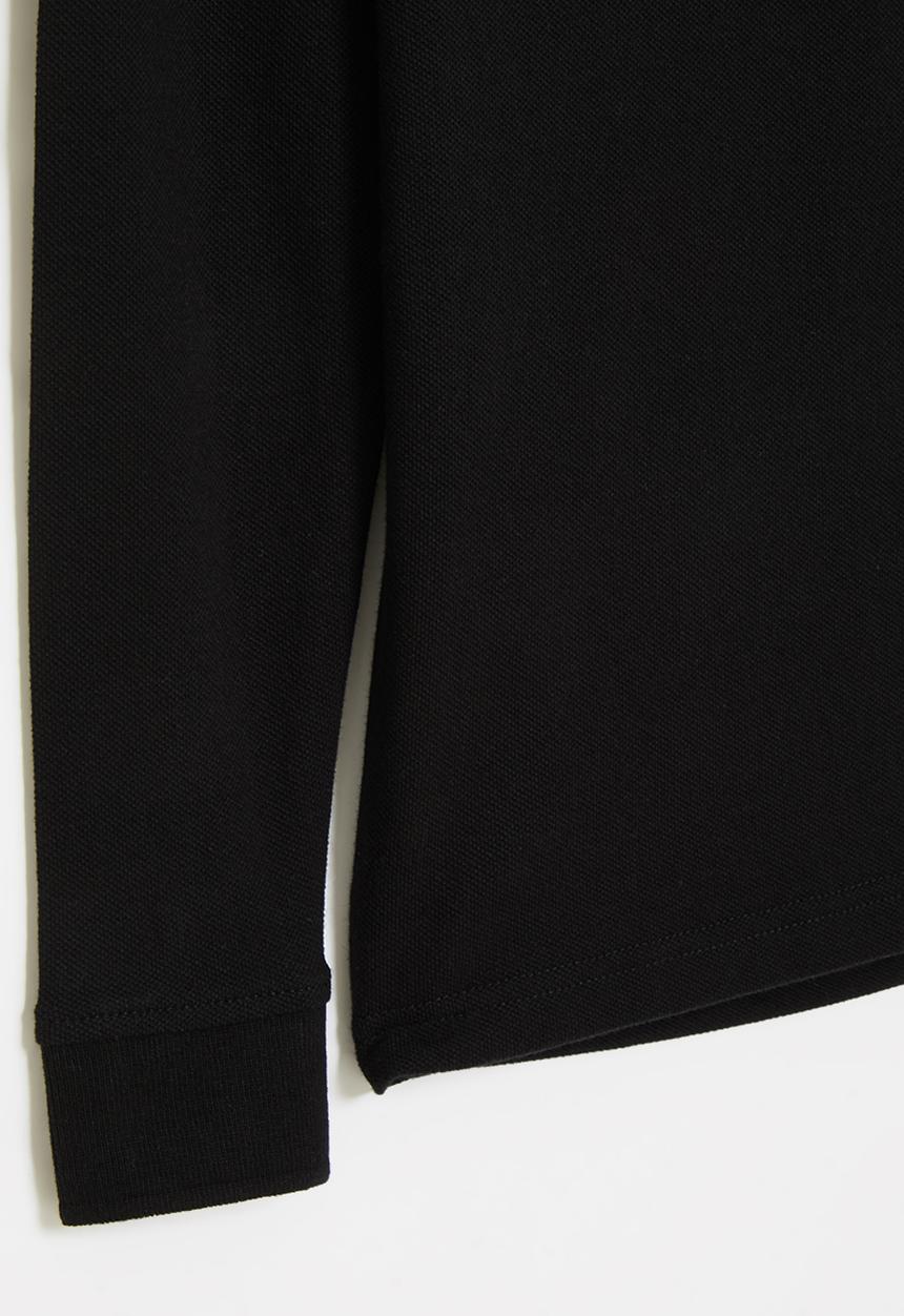 POLO - Boys classic long sleeve golfer - black