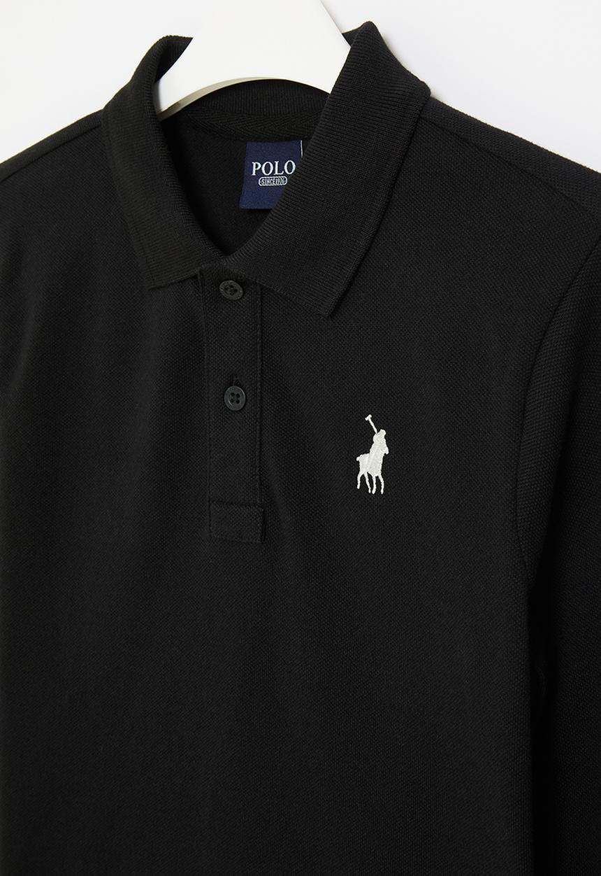 POLO - Boys classic long sleeve golfer - black