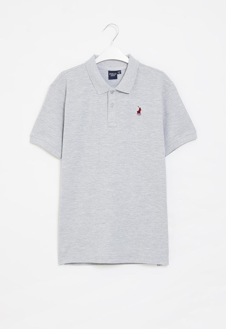POLO - Boys classic short sleeve golfer - grey