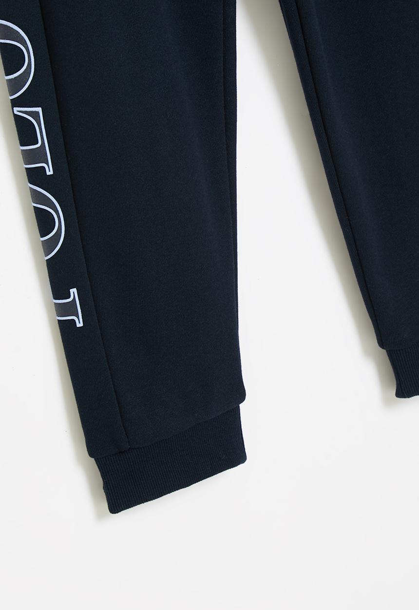 POLO - Boys cut & sew printed jogger - navy