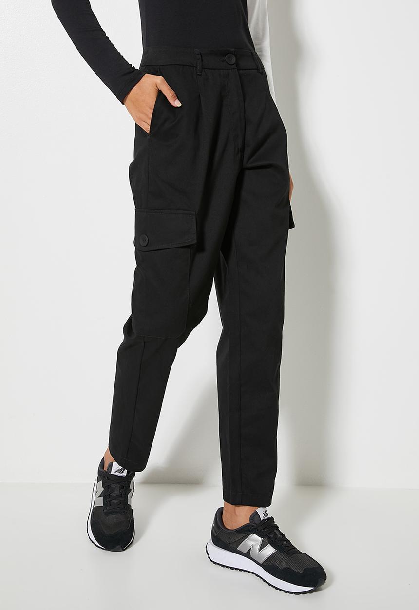 Superbalist - Straight leg cargo trouser - black